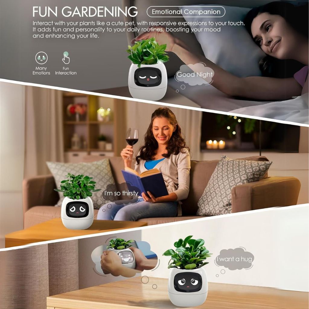 Alexa対応、ジェスチャーで作動するIvyスマート植木鉢コンパニオン | Fioriscas