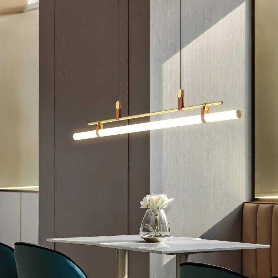 LumaTube Chandelier Pendant Light With Adjustable Height For Kitchens And Bars