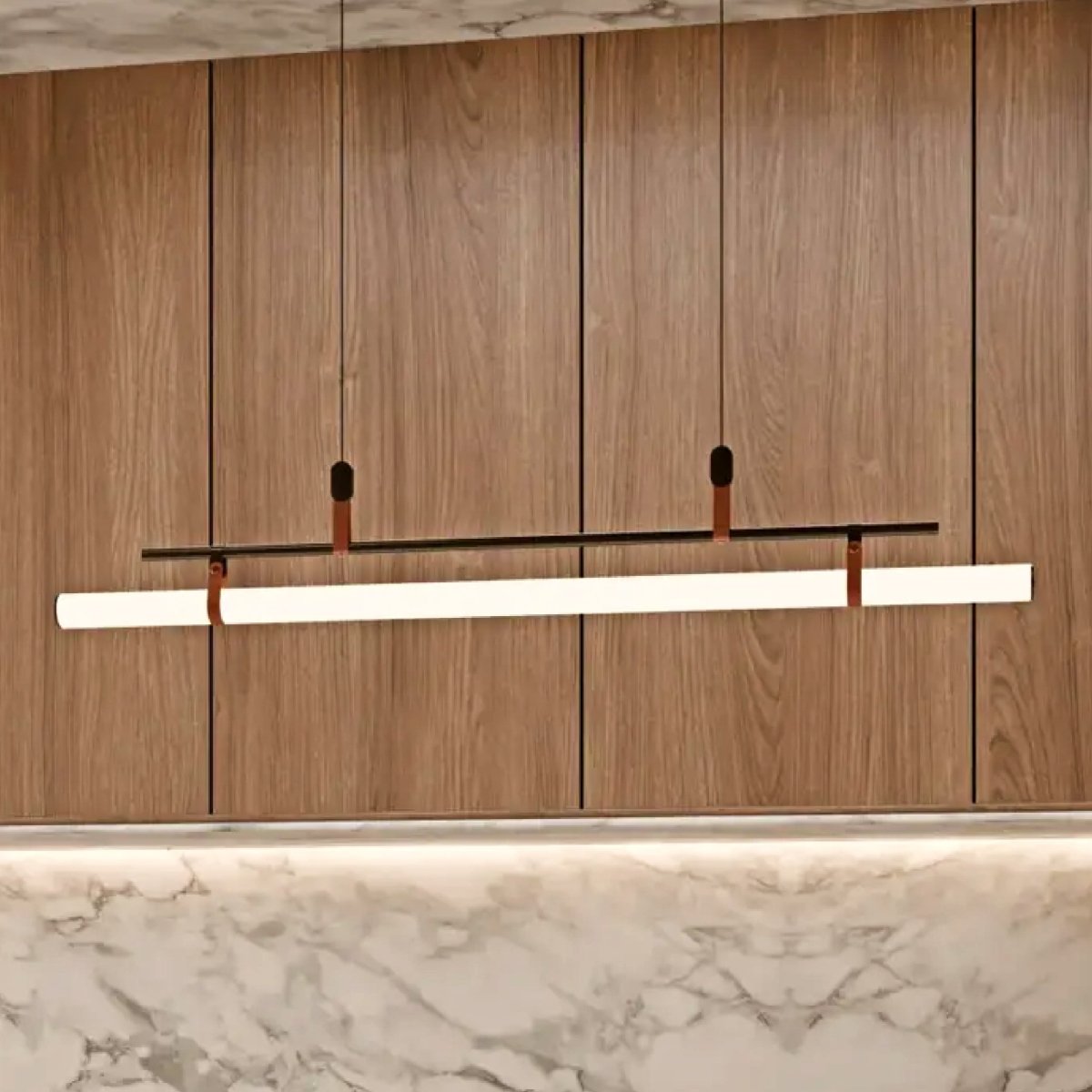 LumaTube Chandelier Pendant Light With Adjustable Height For Kitchens And Bars