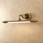 Retro lampa ścienna Copperlume z ozdobną podstawą i żłobionymi detalami