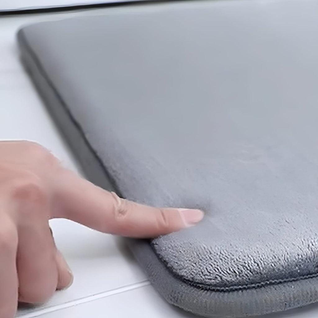 Tappetino da bagno in peluche Nova, tappeto in velluto antiscivolo ad asciugatura rapida