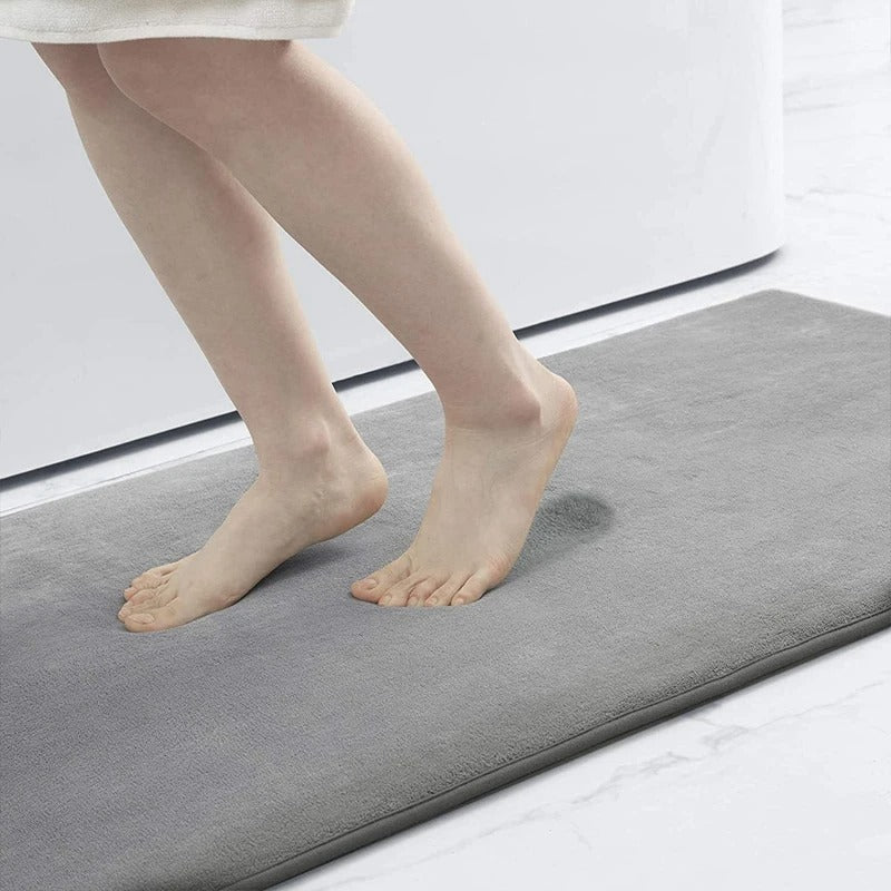 Tappetino da bagno in peluche Nova, tappeto in velluto antiscivolo ad asciugatura rapida