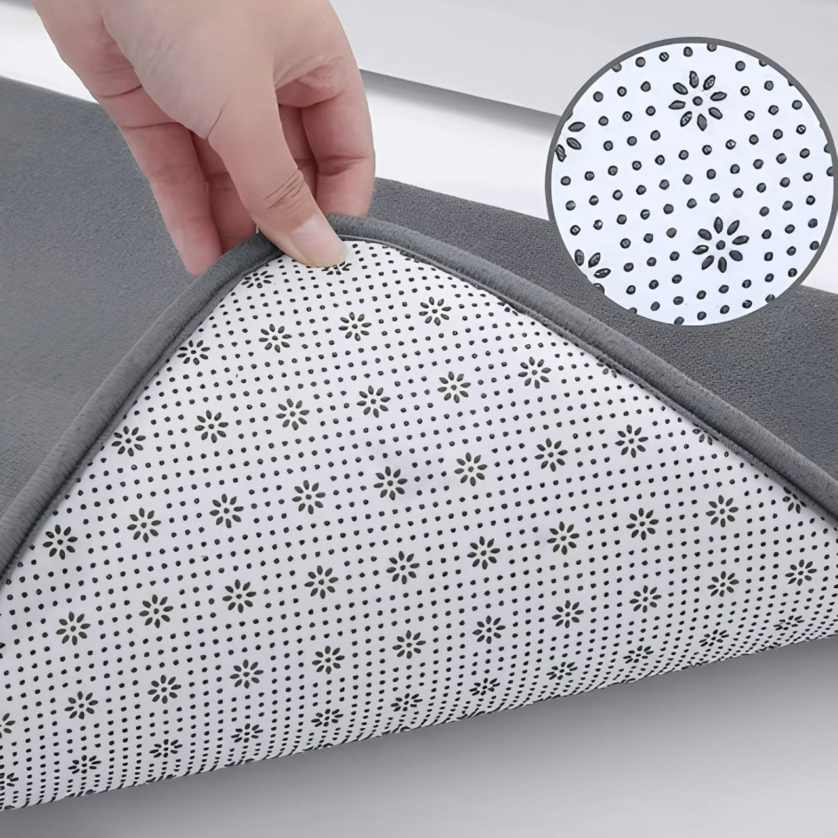 Tappetino da bagno in peluche Nova, tappeto in velluto antiscivolo ad asciugatura rapida