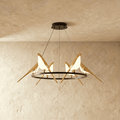 Lampadario Whispering Wings Bird Light per un’illuminazione elegante della casa
