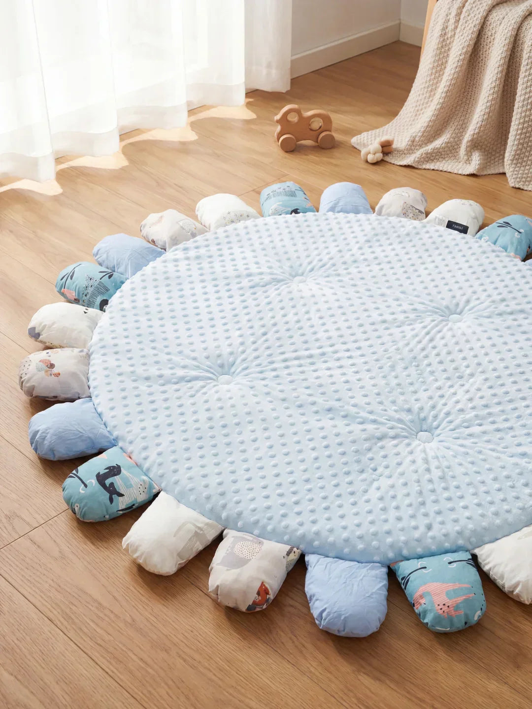 حصيرة لعب مبطنة للأطفال من القطن المبطّن، 120 × 120cm