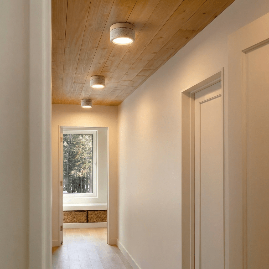 Cylindra zachte gloed plafondlamp voor gangen en slaapkamers
