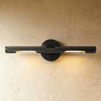 Nástěnná zrcadlová lampa Knurled Brass s teplým světlem  
