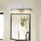 Nástěnná zrcadlová lampa Knurled Brass s teplým světlem  