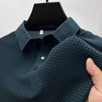 Tricou polo ușor, cu mâneci scurte, amestec respirabil de poliester, S-2XL
