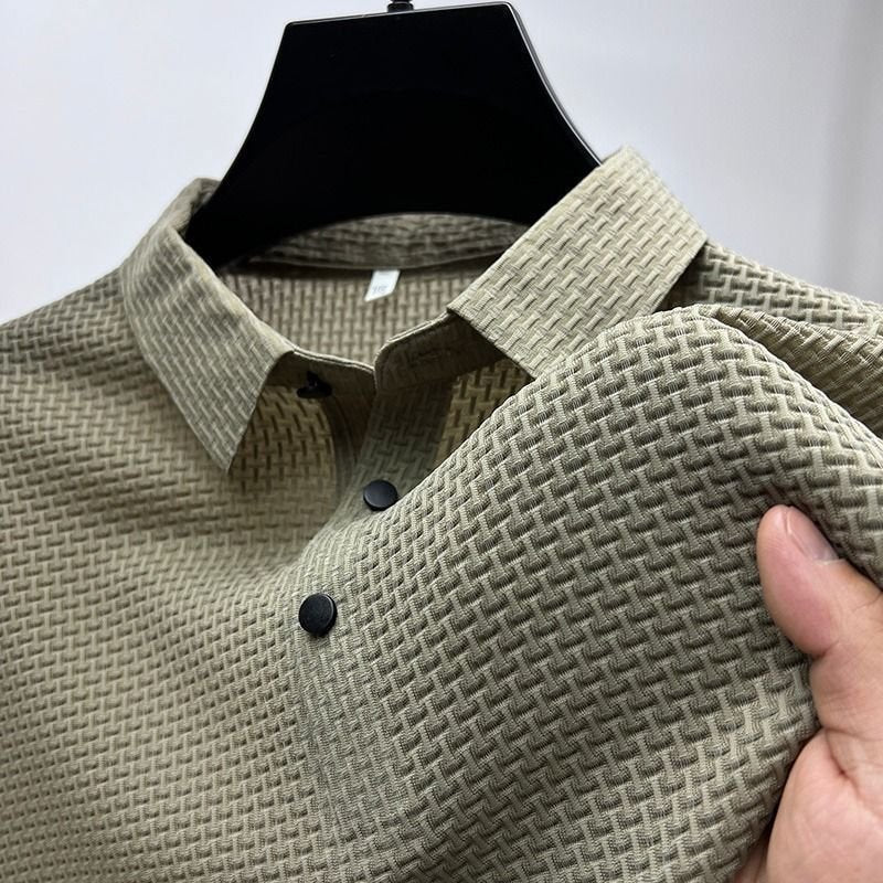 Tricou polo ușor, cu mâneci scurte, amestec respirabil de poliester, S-2XL