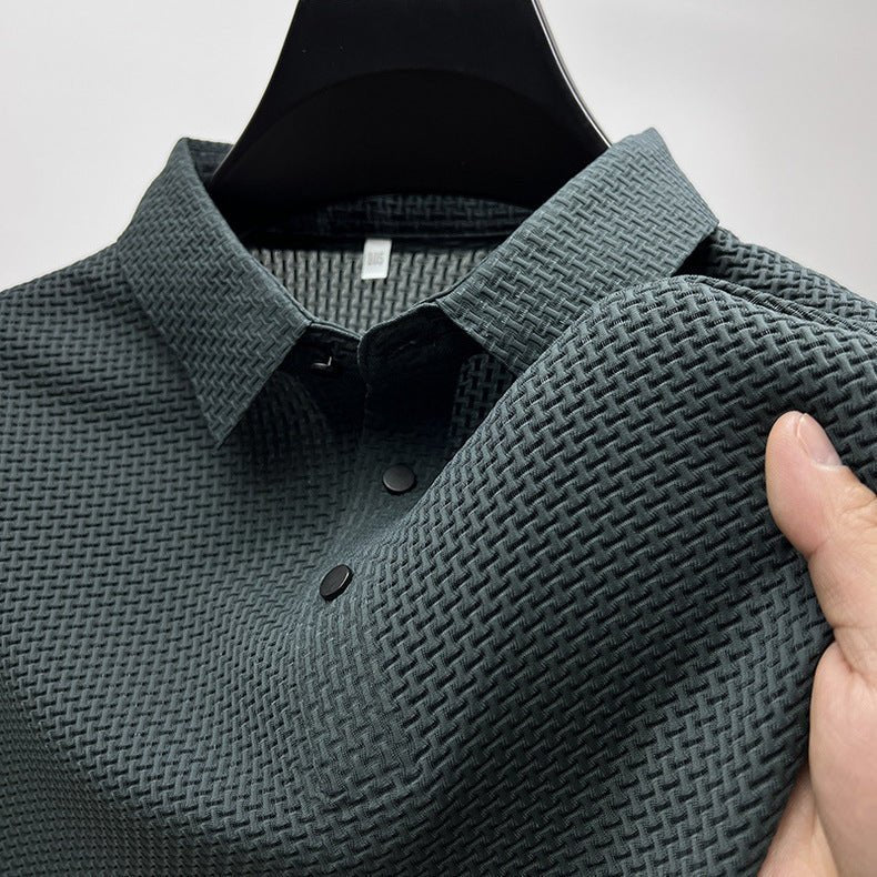Tricou polo ușor, cu mâneci scurte, amestec respirabil de poliester, S-2XL