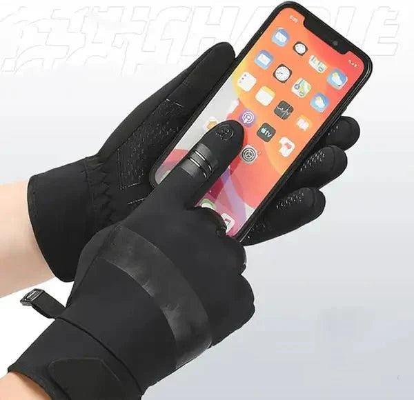 Guanti da ciclismo Nordvik con touchscreen, impermeabili e antivento, con vestibilità imbottita