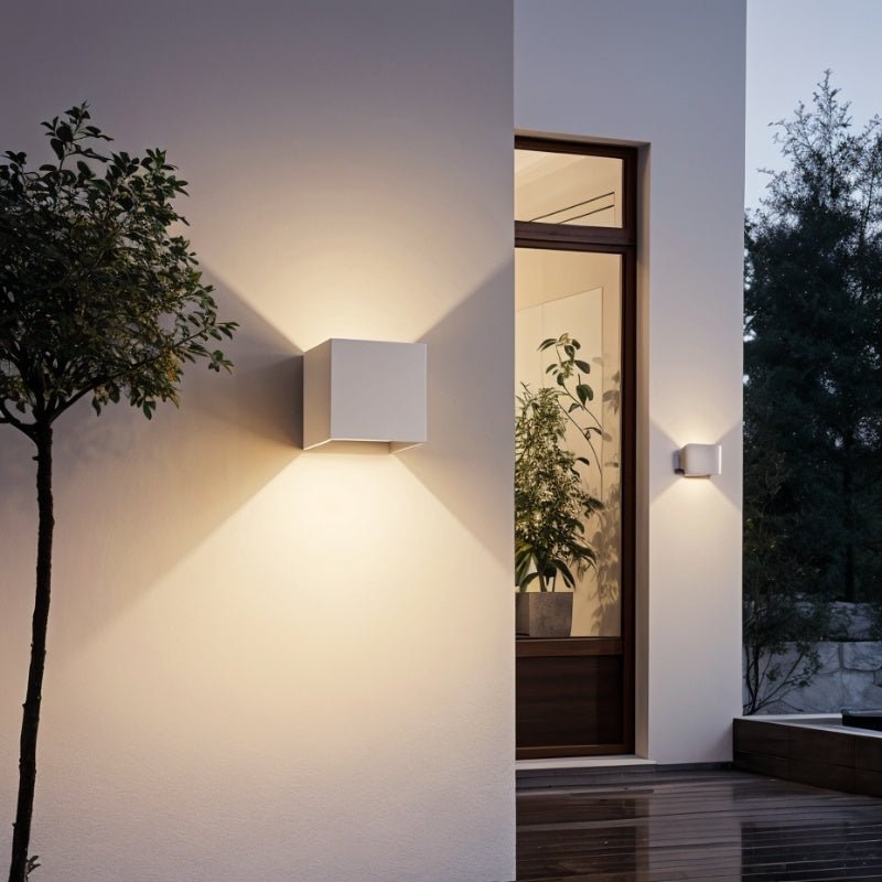Minimalistická nástěnná lampa LumaArc s jemným světlem nahoru a dolů  