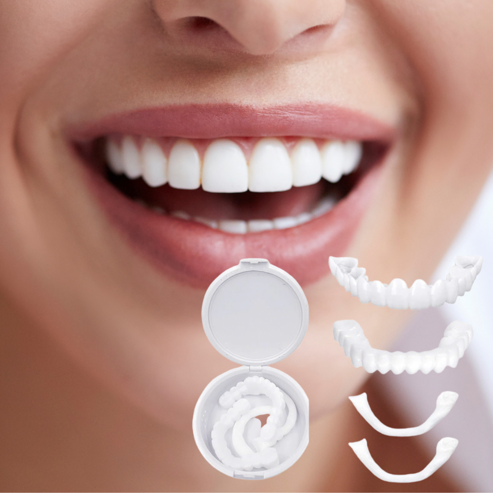 Cosmetische glimlachbedekking, herbruikbare flexibele gebitsset op maat