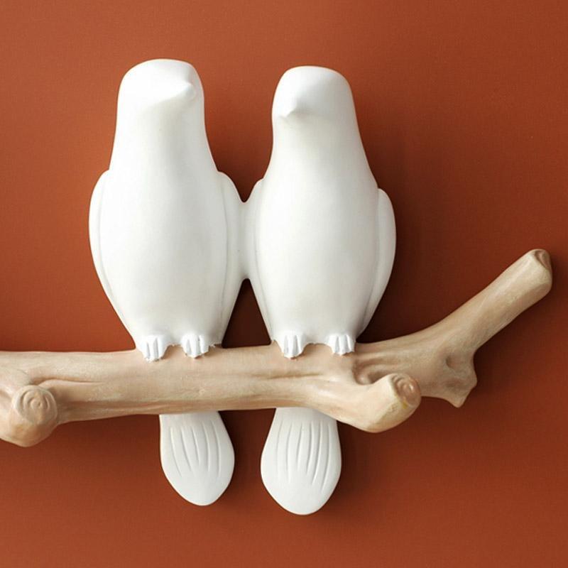 Liora Resin Wall Hook, Bird Branch Design for Coats & Scarves