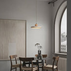 Luz de Pendente TerraLume em Madeira de Travertino para Decoração Natural de Casa