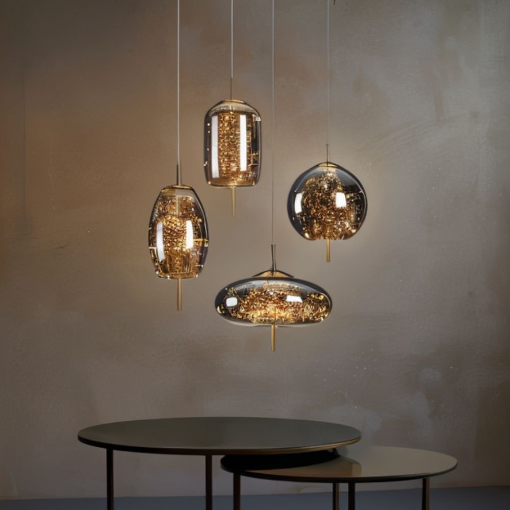 Lampada a sospensione Serpentine Glow per interni moderni minimalisti