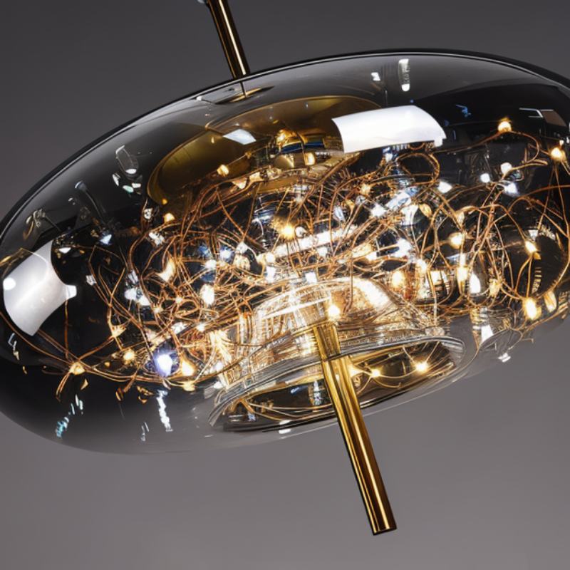 Lampada a sospensione Serpentine Glow per interni moderni minimalisti