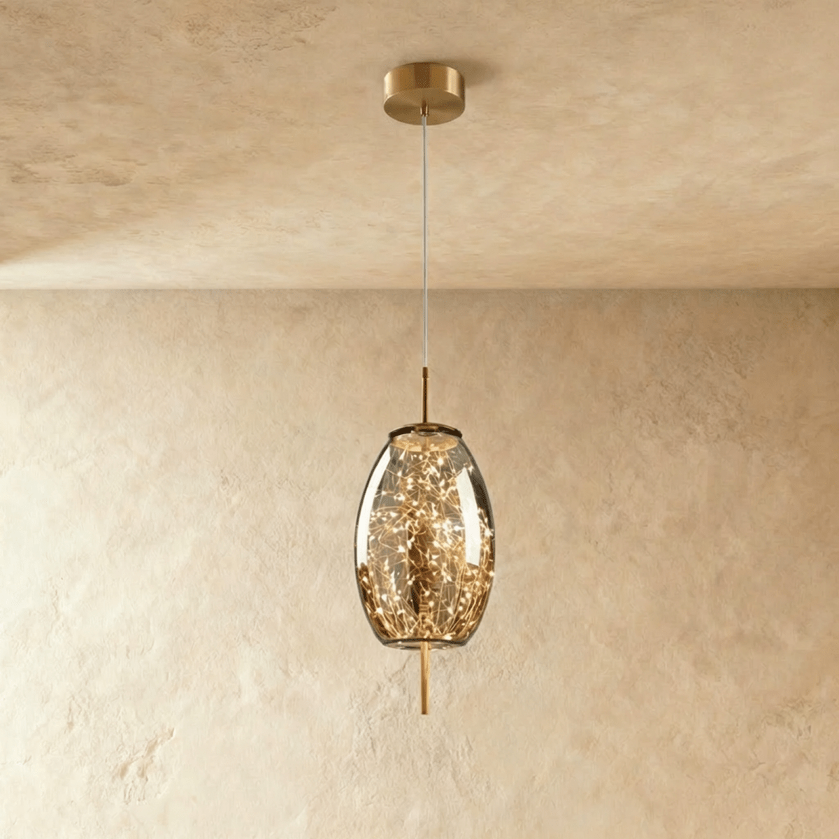 Lampada a sospensione Serpentine Glow per interni moderni minimalisti