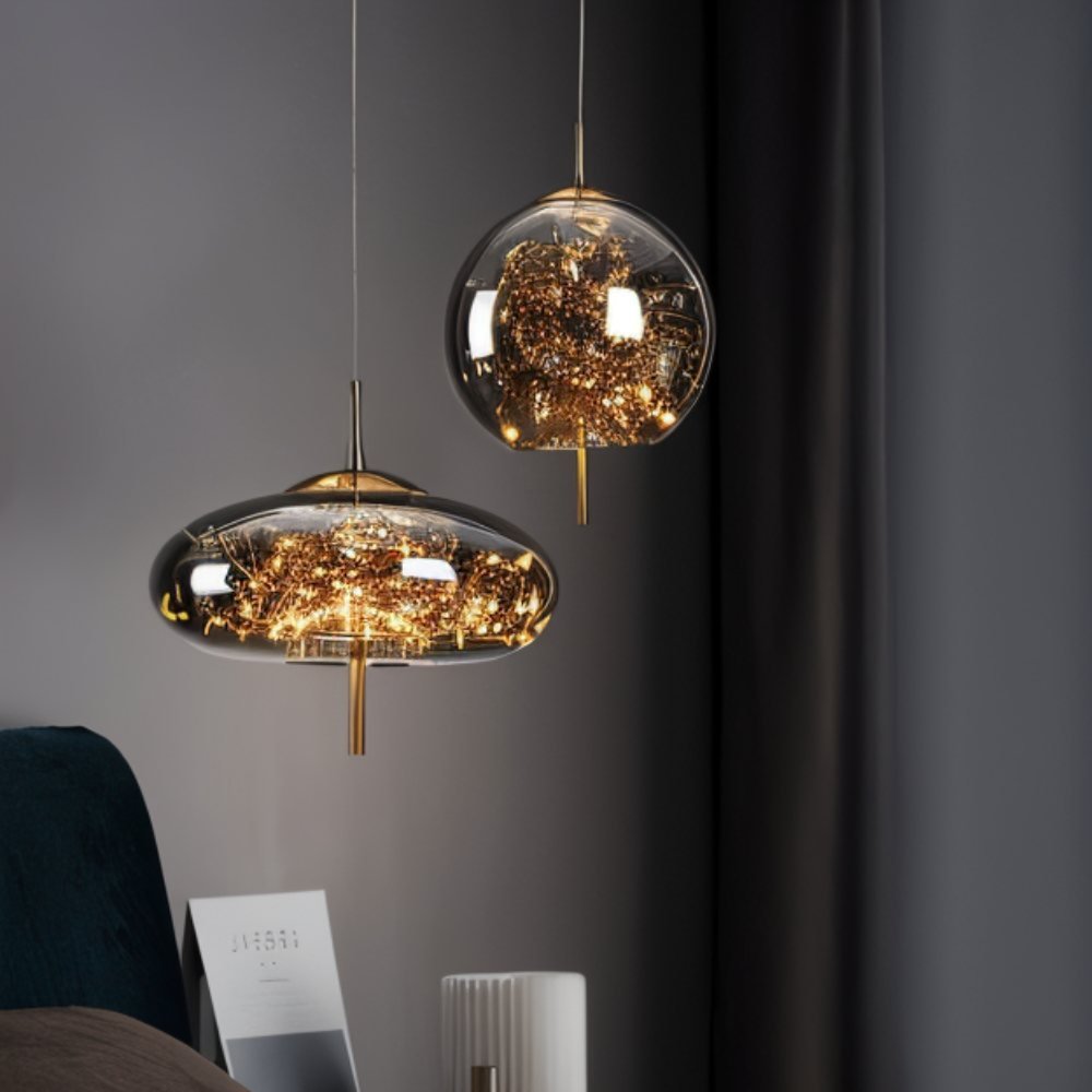 Lampada a sospensione Serpentine Glow per interni moderni minimalisti