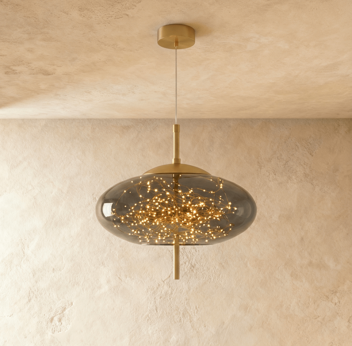 Lampada a sospensione Serpentine Glow per interni moderni minimalisti