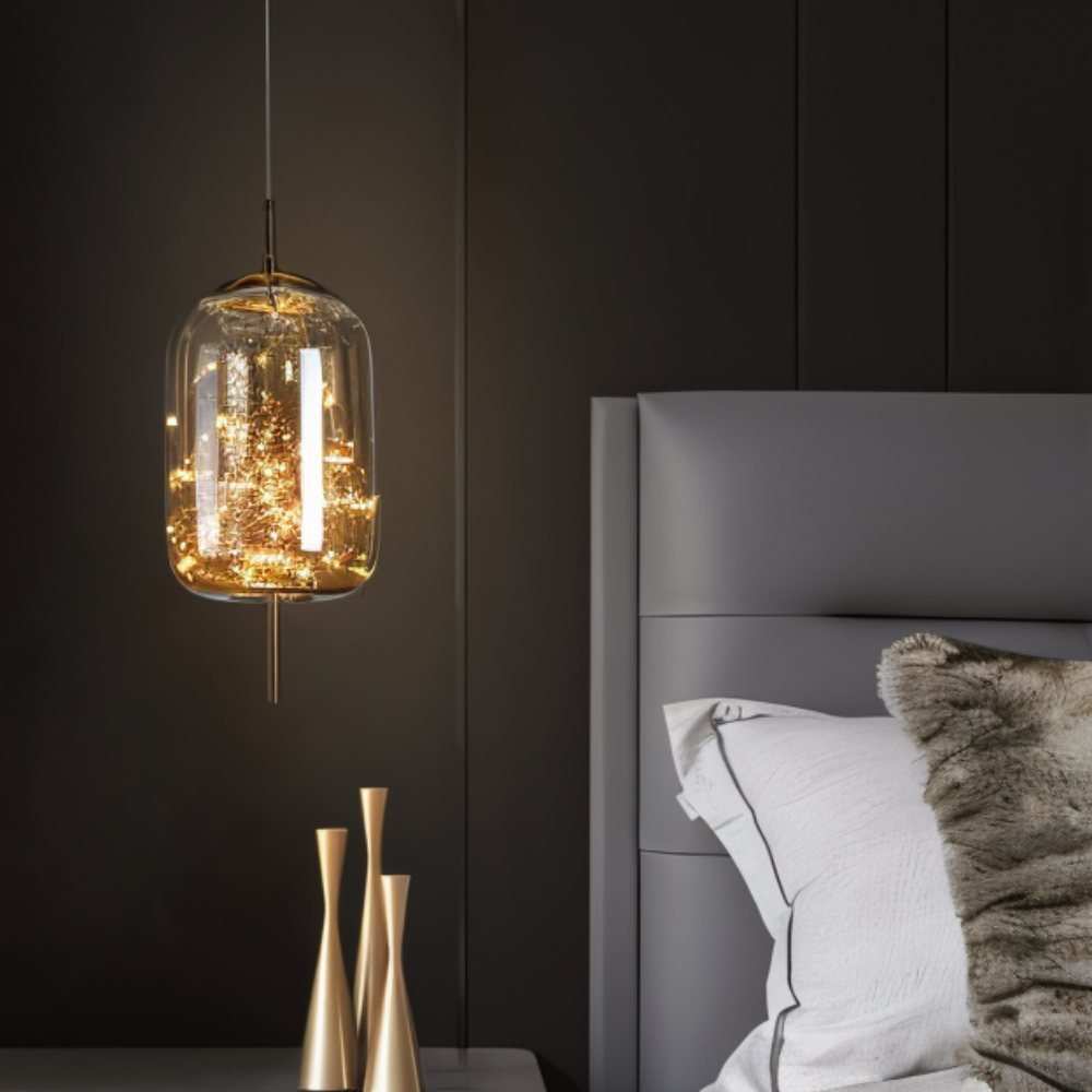 Lampada a sospensione Serpentine Glow per interni moderni minimalisti
