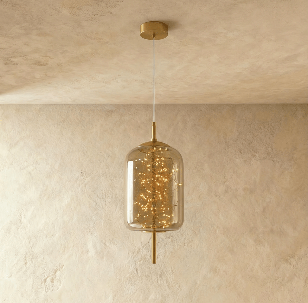 Lampada a sospensione Serpentine Glow per interni moderni minimalisti