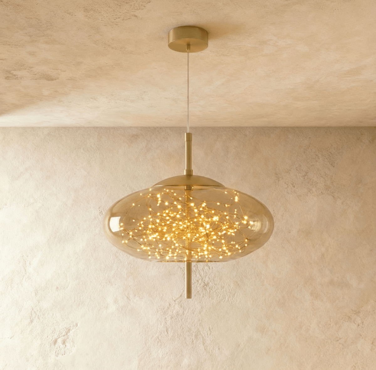 Lampada a sospensione Serpentine Glow per interni moderni minimalisti
