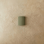 LumenFlute Resin Wall Lamp With Fluted Texture For Ambient Glow