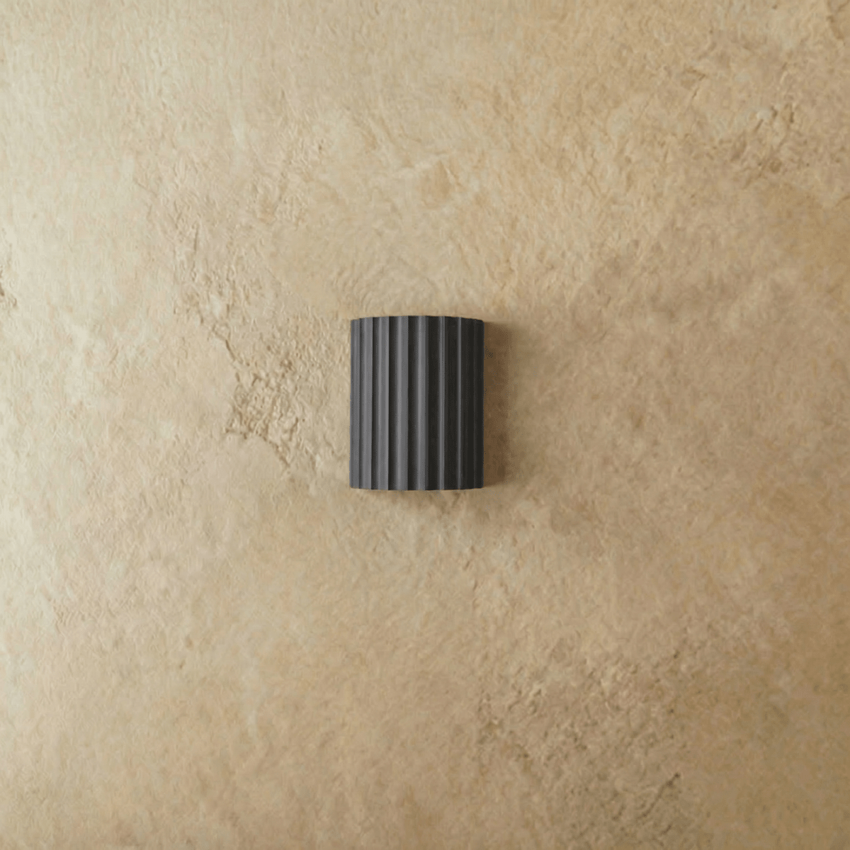LumenFlute Resin Wall Lamp With Fluted Texture For Ambient Glow