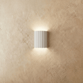 LumenFlute Resin Wall Lamp With Fluted Texture For Ambient Glow