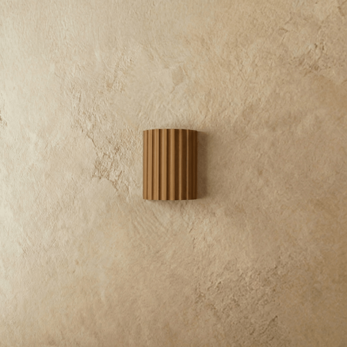 LumenFlute Resin Wall Lamp With Fluted Texture For Ambient Glow