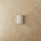 LumenFlute Resin Wall Lamp With Fluted Texture For Ambient Glow