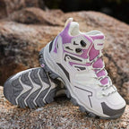 Chaussures de randonnée antidérapantes Trekaro, maintien montant à la cheville, en violet, rose ou noir