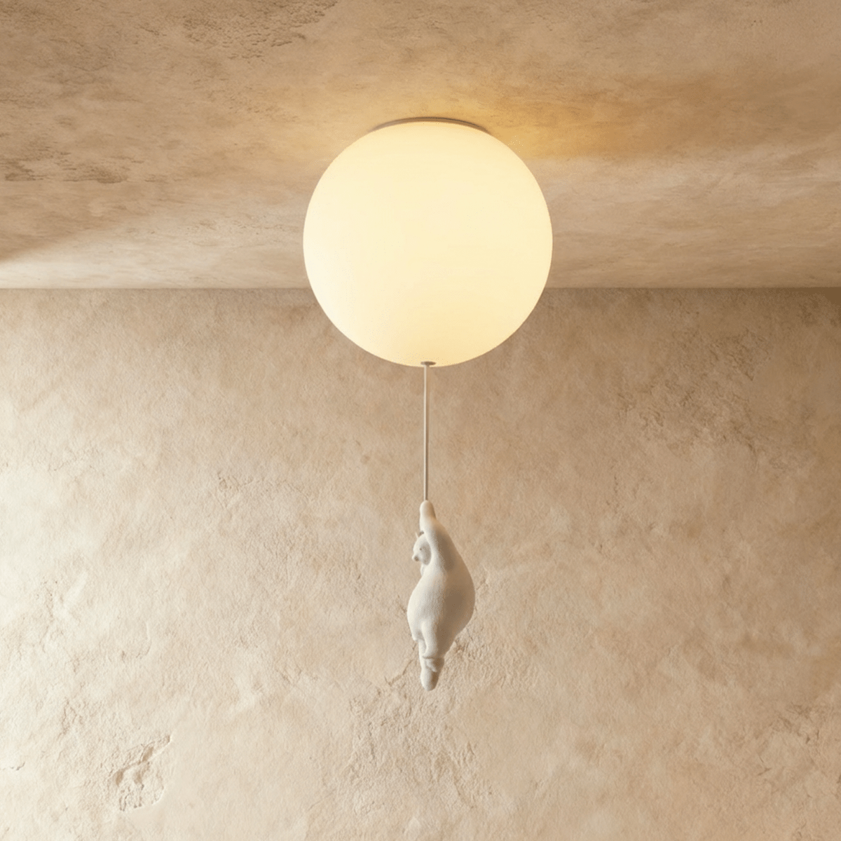 Lampada da Soffitto Bear Balloon per Cameretta, Carina Lampada Notturna Moderna  