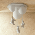 Lampada da Soffitto Bear Balloon per Cameretta, Carina Lampada Notturna Moderna  