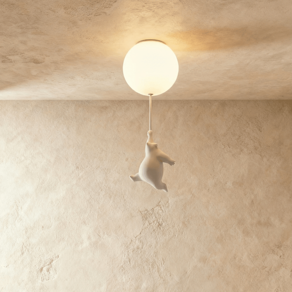 Lampada da Soffitto Bear Balloon per Cameretta, Carina Lampada Notturna Moderna  