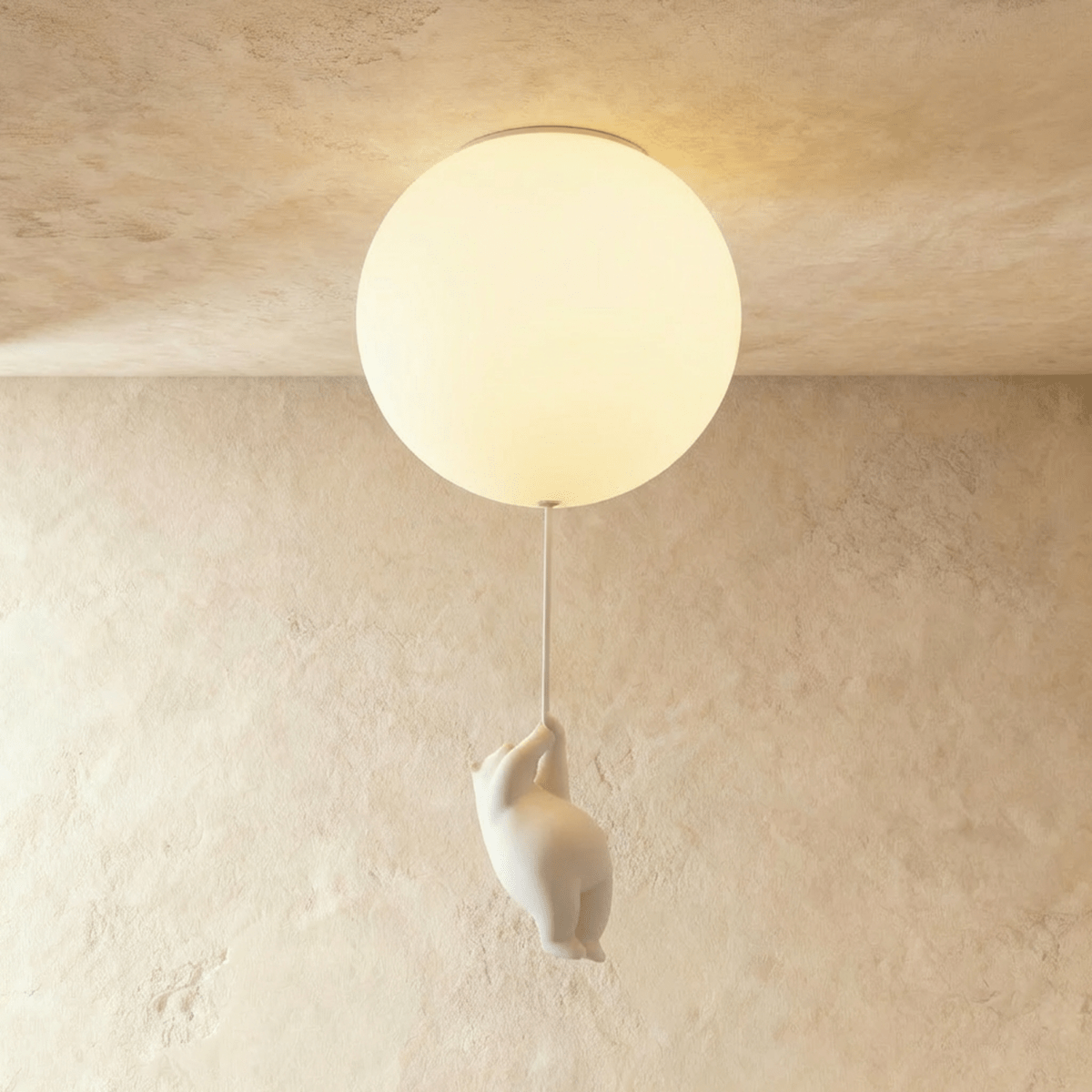 Lampada da Soffitto Bear Balloon per Cameretta, Carina Lampada Notturna Moderna  