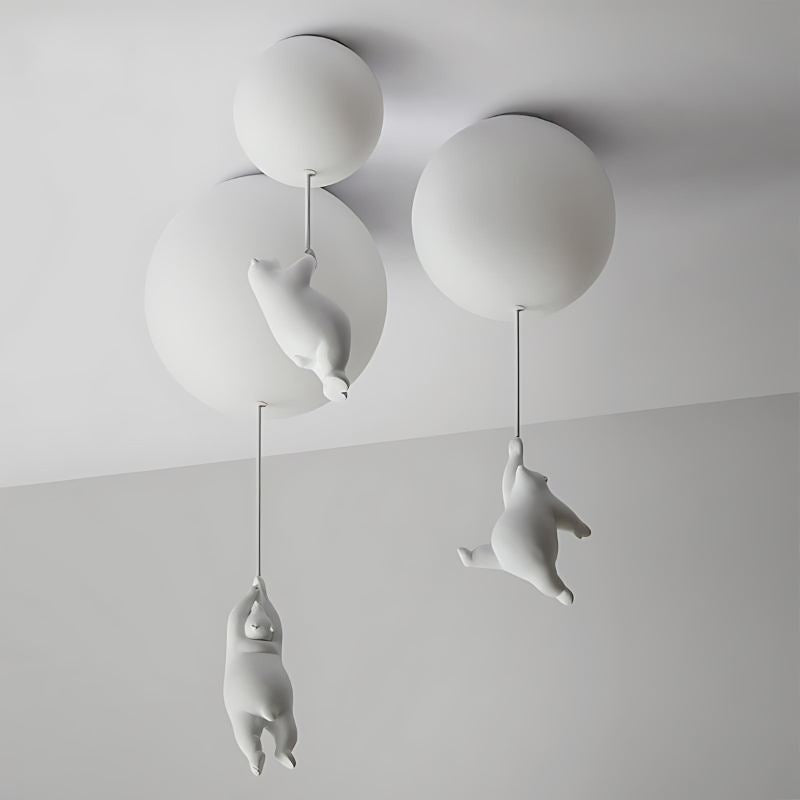Lampada da Soffitto Bear Balloon per Cameretta, Carina Lampada Notturna Moderna  
