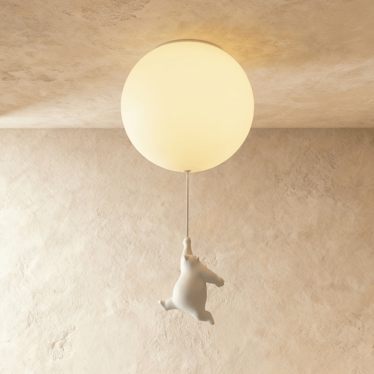 Lampada da Soffitto Bear Balloon per Cameretta, Carina Lampada Notturna Moderna  