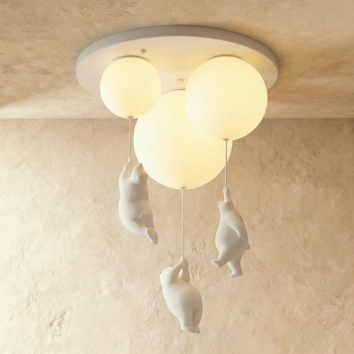Lampada da Soffitto Bear Balloon per Cameretta, Carina Lampada Notturna Moderna  
