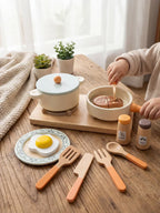 La cuisine du petit chef – Un ensemble de jeu en bois pour des aventures culinaires imaginaires | Fioriscas