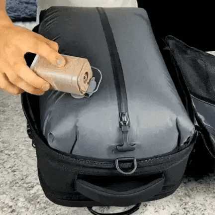 QuantaPack Vacuum-Compression Travel Backpack, Expands To 60L