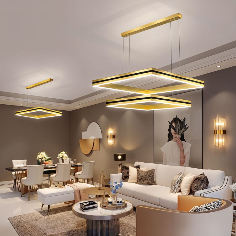 Lampadario Noir Aura per Illuminazione Elegante e Diffusa in Nero o Bianco  
