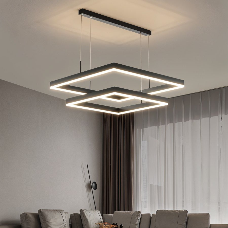 Lampadario Noir Aura per Illuminazione Elegante e Diffusa in Nero o Bianco  