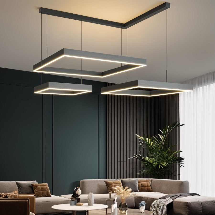 Lampadario Noir Aura per Illuminazione Elegante e Diffusa in Nero o Bianco  
