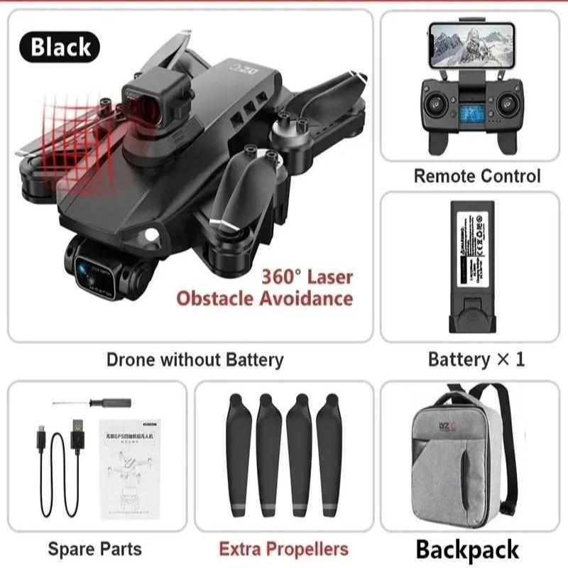 Altaris Aero Drone Pro, kaksi 8K-kameraa, GPS-vakautettu lento
