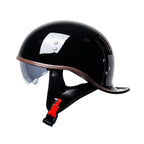Motorcycle Half Helmet With Flip-Down Visor, VoltGlide DOT Certified