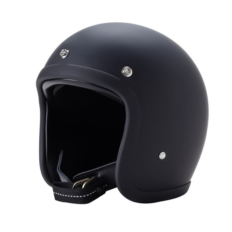 AeroGuard Retro Motorcycle Helmet, DOT & ECE Certified, Fiberglass Shell