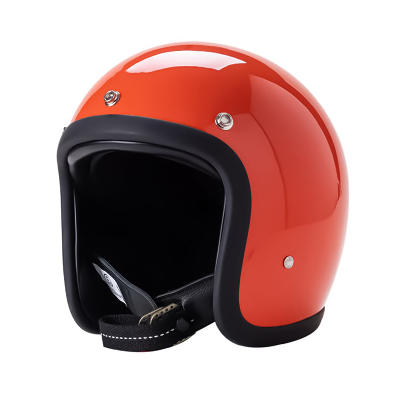 AeroGuard Retro Motorcycle Helmet, DOT & ECE Certified, Fiberglass Shell